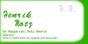 henrik motz business card